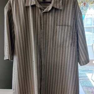 Men's Striped Button-Up Shirt
